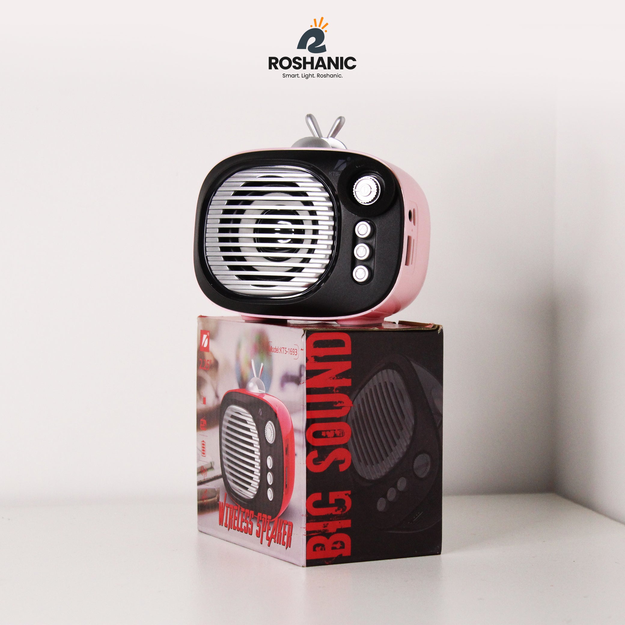 Roshanic Retro Wireless Speaker KTS-1693 | Portable Bluetooth, FM, USB/SD