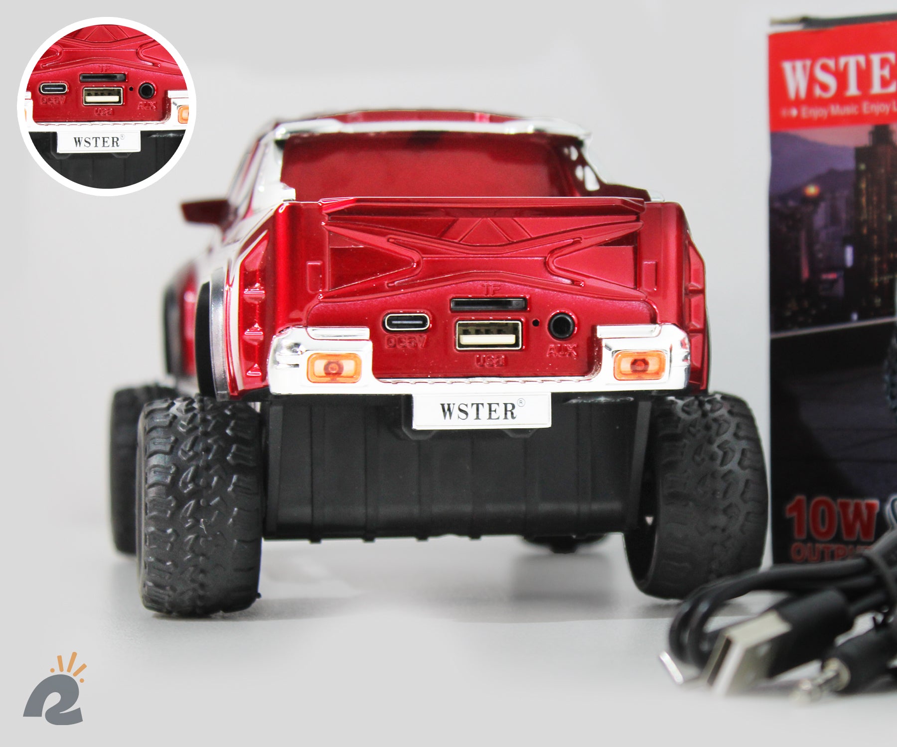 Roshanic WS-X65 Car Shape Bluetooth Speaker – Heavy Bass, Wireless, Multi-Function